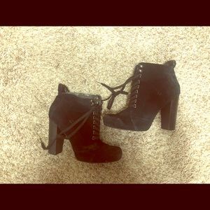 Suede leather booties